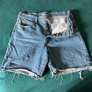 High waisted denim shorts